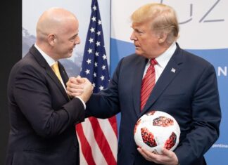 Infantino, da Fifa, festeja escolha de Donald Trump como novo presidente dos Estados Unidos