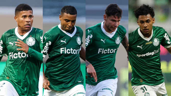 jogadores da base Palmeiras Gilberto, Coutinho Bele e Luighi