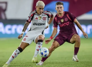 Flamengo perde para o Lanús na Argentina e precisará de virada no Maracanã para levar a Recopa