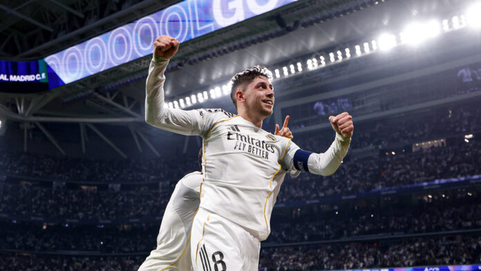 Valverde: jogador uruguaio foi o grande nome do Real Madrid na partida contra o Manchester City / Real Madrid