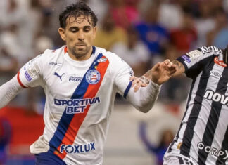 Santos faz dois gols com Rollheiser no 1º tempo, mas vacila e permite reação do Bahia