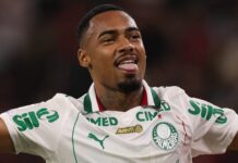 Allan cresce, decide e reforça plano do Palmeiras para nova venda milionária Allan O garoto Allan celebra o seu gol na vitória sobre o Flamengo em mais atuação decisiva em jogo grande do Palmeiras