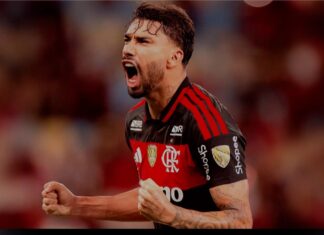 Sorteios abrem rotas para duelos brasileiros nas oitavas da Libertadores e na Sul-Americana Sorteio O meia Lucas Paqueta celebra o seu gol na vitória sobre o Cusco; Rubro-Negro é o líder geral da fase de grupos