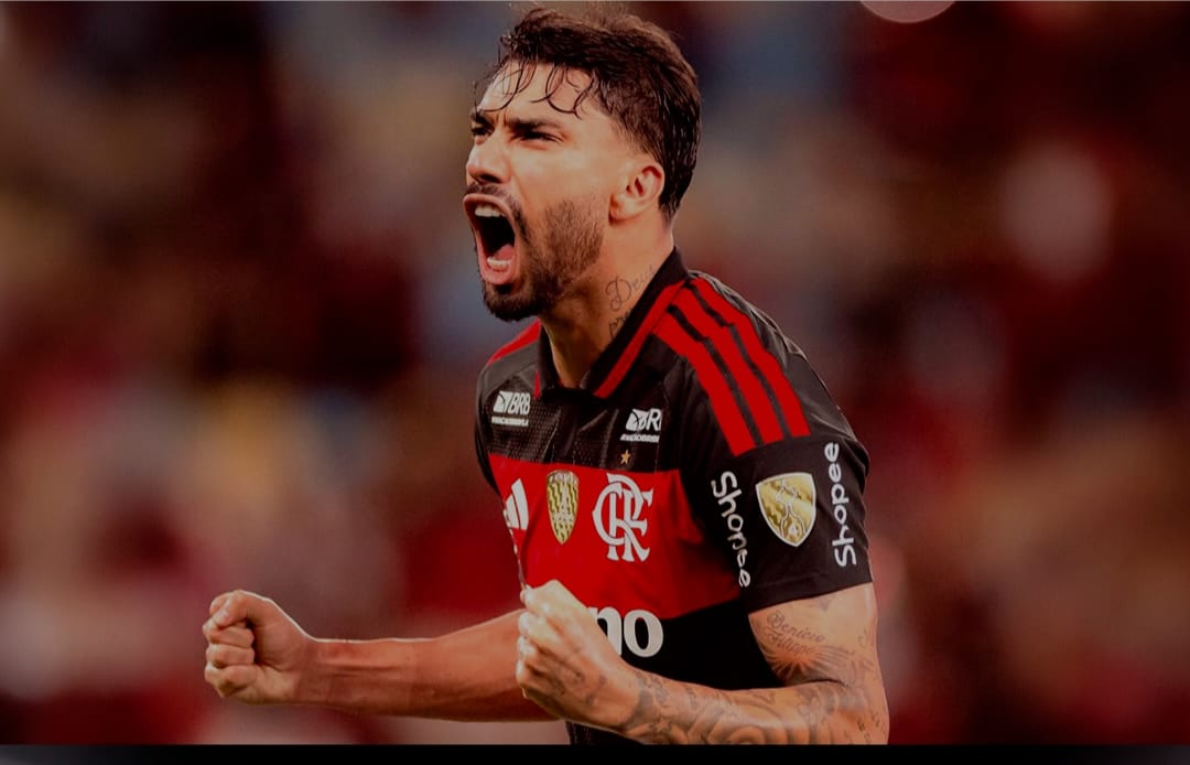 Sorteio O meia Lucas Paqueta celebra o seu gol na vitória sobre o Cusco; Rubro-Negro é o líder geral da fase de grupos