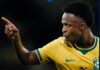 Brasil supera hino desafinado, atropela Panamá e embarca embalado para a Copa Brasil Vini Júnior abre o caminho da goleada da seleção brasileira com menos de um minuto de partida