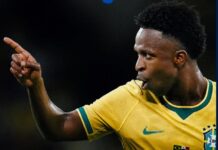 Brasil Vini Júnior abre o caminho da goleada da seleção brasileira com menos de um minuto de partida