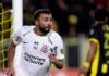 Corinthians, o marroquino Zakaria Labyad corre para festejar o seu primeiro gol com camisa do Corinthians