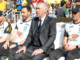 Ancelotti Francesco Mauri, Davide Ancelotti, Carlo Ancelotti e Paul Clement no banco de reservas