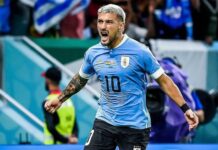Arrascaeta é inscrito com a camisa da seleção do Uruguai, mas corre o risco de não ir à Copa