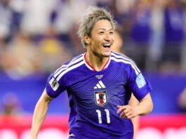 Brasil Daizen Maeda comemora o seu gol