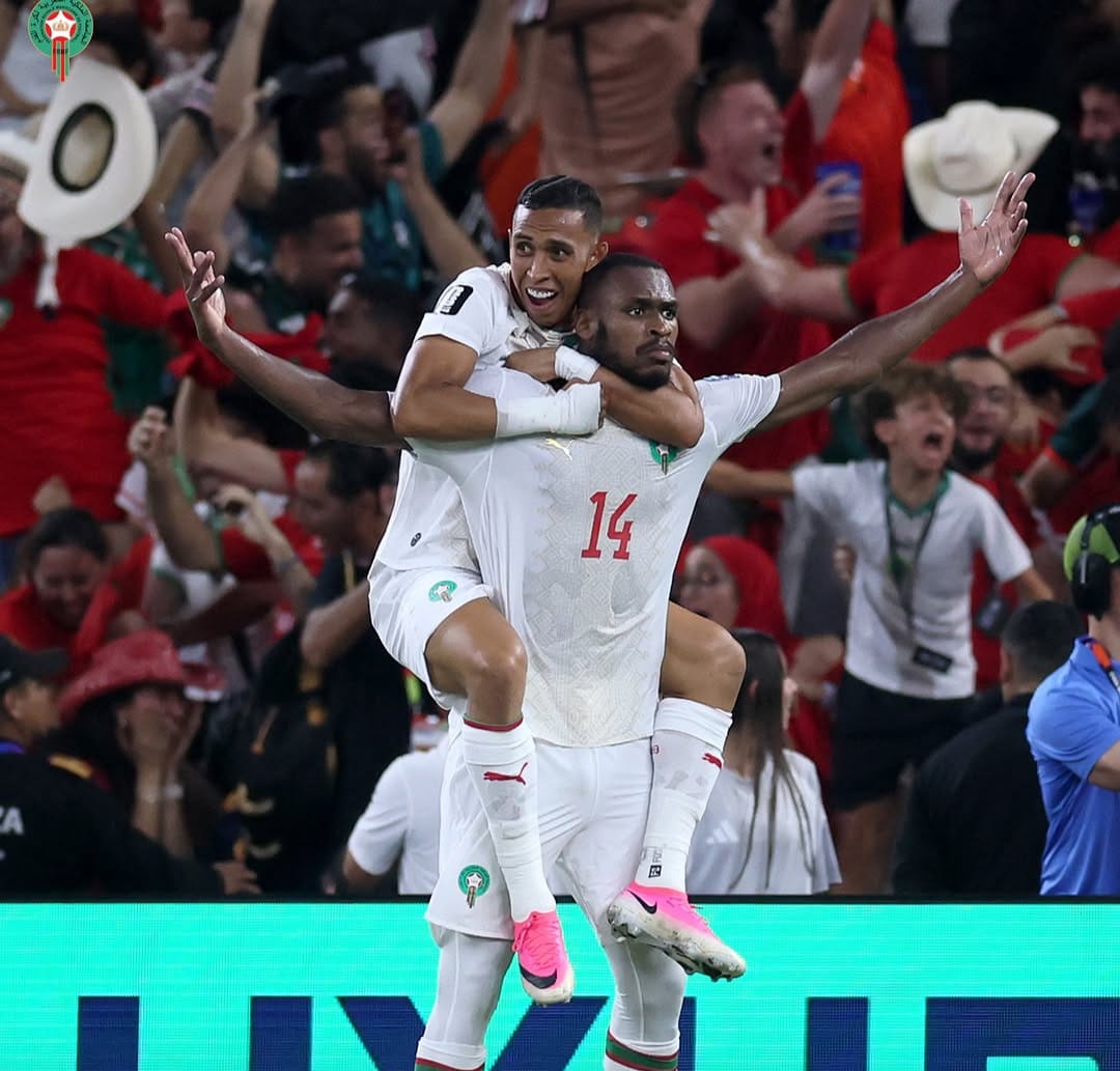 Marrocos Diop comemora o gol de empate no final do segundo tempo