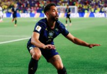 América do Sul tenta transformar susto da estreia em resposta perfeita na segunda rodada américa do sul Matheus Cunha simula manobra de surfista e dedica o gol ao amigo Ítalo Ferreira, brasileiro referência no esporte