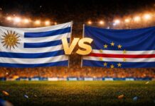 Tudo sobre o jogo: Uruguai, do atacante Federico Viñas, enfrenta a sensação Cabo Verde, do goleiro Vozinha