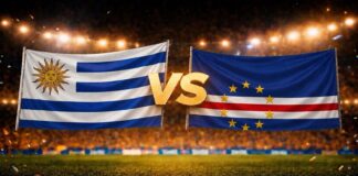 Tudo sobre o jogo: Uruguai, do atacante Federico Viñas, enfrenta a sensação Cabo Verde, do goleiro Vozinha