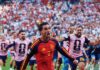 espanha Ferran Torres explode de alegria e é perseguido pelos companheiros após marcar o gol do título