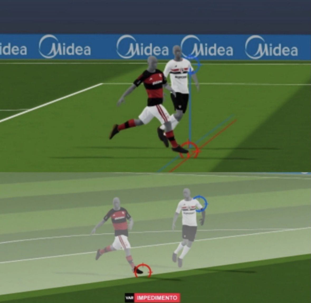 Arbitragem Impedimento de Samuel Lino anula o gol do Flamengo no final da partida contra o São Paulo 