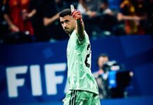 Unai Simón, o goleiro que fecha o gol e tenta guiar a Espanha para além do trauma de 2022 Unai Simón após a partida contra a Arábia Saudita