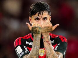 Flamengo é o grande vencedor da rodada e reduz vantagem do Palmeiras na liderança do Brasileirão Flamengo Erick Pulgar