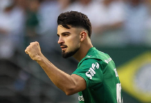 Flaco López comanda goleada, e Palmeiras fecha semana perfeita com vaga na Libertadores e liderança folgada no Brasileirão Palmeiras Flaco López comemora o seu primeiro gol