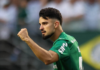 Flaco comanda goleada: Palmeiras fecha semana perfeita com vaga na Libertadores e liderança folgada no Brasileirão Palmeiras Flaco López comemora o seu primeiro gol