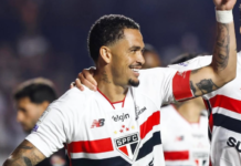 Alívio que veio da base: São Paulo vence o Bragantino e põe fim a jejum de dez jogos sem vitória no Brasileirão São Paulo Luciano comemora o primeiro gol