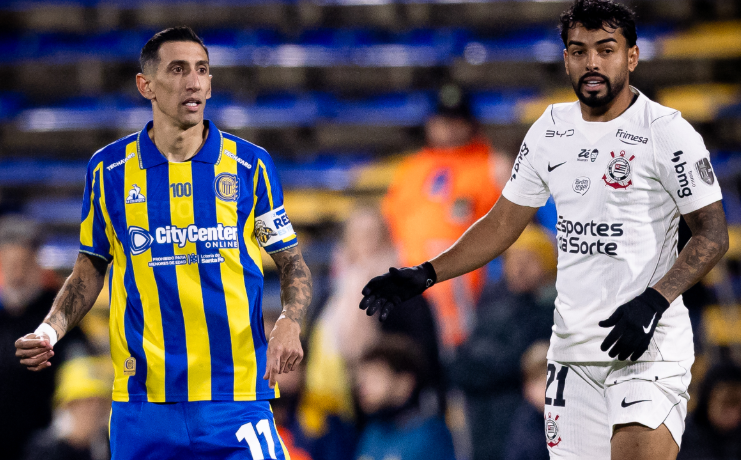 Corinthians Matheus Bidi (à dir.) e Di María